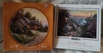Thomas Kinkade The Village Lighthouse & Peaceful Time Jigsaw Puzzles Ceaco. Fixed Price $13.50.