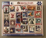 *new* Christmas Stamps White Mountain -1000 Puzzle W/bonus Poster Lrg Pcs. Fixed Price $13.00.