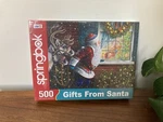 Springbok 500 Piece Jigsaw Santa Puzzle Gifts From 18" X 23.5" New Sealed. Fixed Price $7.20.