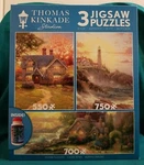 Thomas Kinkade Studio Jigsaw (3 Puzzles One) **new**. Fixed Price $37.65.