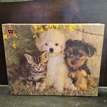 Vintage Whitman Babes Cuddly Trio 63-PIECE Interlocking Puzzle Ages 4-8. Fixed Price $5.00.