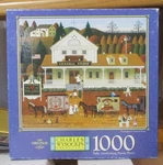 Treehopper's General Store By Charles Wysocki - Complete Milton Bradley Puzzle. Fixed Price $5.98.