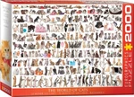 The World Of Cats 2000 Piece Jigsaw Puzzle Eurographics New. Fixed Price $41.99.