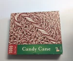 Vtg Candy Cane Jigsaw Puzzle By Go! 1000 Pieces 19 X 29 Complete Opened. Fixed Price $7.49.