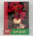 Springbok Poinsettias & Pine Cones 500 Pc Christmas Holiday Jigsaw Puzzle New. Fixed Price $35.00.