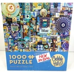 New Cobble Hill "blue" Collage Color Jigsaw Puzzle 1000 Pc 27 X 20 Art Davies. Fixed Price $15.76.