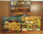 Mb Charles Wysocki 1000 Pc 3 Puzzle Set, 4679-5, 4679-15 & 4679-17, Very Good. Fixed Price $17.99.