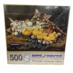 Bits And Pieces- 500 Puzzle- Cats & Baby Chicks "siesta" Farm 16 X20 New. Fixed Price $15.83.
