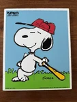Vintage Playskool Wooden Puzzle 230-17 Snoopy Superstar 6 Piece 1958 Baseball. Fixed Price $8.00.