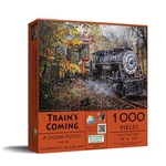 Sunsout Train's Coming 1000 Pc Jigsaw Puzzle. Fixed Price $19.99.