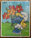 Vintage Playskool Wooden Puzzle Smurfette Spring Beauty #325-7 Wallace Berrie. Fixed Price $24.99.