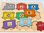 Personalized Train Name Puzzle Wooden Kids Toy Custom Child Gift Up 7 Letters. Fixed Price $29.95.