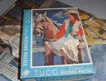 Vintage Tuco Jigsaw Puzzle "pal O' Mine" Cowgirl & Palomino Horse Complete 320PC. Fixed Price $18.95.