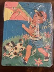 Vintage Saalfield Boy With Kite & Puppy Jigsaw Puzzle All Complete. Fixed Price $19.00.