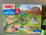 Melissa & Doug At The Zoo Puzzle 7 Animal Sounds Wood New, Sealed. Fixed Price $14.54.