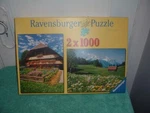 Rare Ravensburger 2 X 1000 House The Alps Spring Piece Jigsaw Puzzle. Fixed Price $24.99.