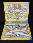 Vintage Ravensburger Puzzles See Inside 1991 City 1992 Airport Made France. Fixed Price $31.98.