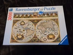 Ravensburger 3000 Piece Puzzle World Map 1665 ( 100% Complete. Fixed Price $26.35.