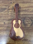 Guitar Puzzle Handcrafted Movable Pieces Music Gift 8.25" Decorative Wooden Box. Fixed Price $16.99.
