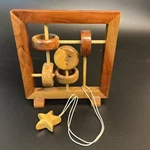 Moon & Star Brain Teaser Game Handmade Wooden Mind Puzzle Teak Gift Desk. Fixed Price $16.99.