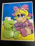 Miss Piggy & Kermit Wooden Puzzle Playskool 1983 Cat's Cradle Muppets Babies. Fixed Price $10.00.