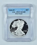 2020-W American Silver Eagle PR70 Dcam Icg. Fixed Price $169.95.