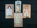 Vintage Shackman Set Of Four Antique Doll Jigsaw Puzzles Made Japan Read. Fixed Price $23.00.