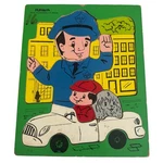 Playskool Policeman 16 Piece Wooden Jigsaw Puzzle Vintage 195-6 Board. Fixed Price $16.13.