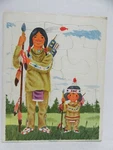 Vintage Playskool Golden Press Tray Puzzle , Indians 80-6C. Fixed Price $7.49.