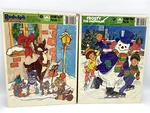 1980S Golden Puzzles Frame Tray Rudolph Frosty Christmas Books 1985 1989 Vtg. Fixed Price $15.00.