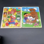 Lot Of (2) Vintage 1970S Playschool Sesame Street Wood Puzzles Jim Henson Elmo. Fixed Price $14.99.