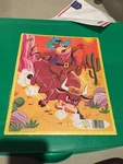 Bear Riding Bull Tee Pee Puzzle NO.1212 Carboard. Fixed Price $13.59.