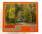 Older (2005) Hoyle Jigsaw Puzzle; Covered Bridge; 1000 Pcs. Fixed Price $8.95.