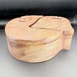 Puzzle Box Sleeping Cat Keepsake Matr Boomie Indian Hand Carved Rosewood. Fixed Price $20.78.
