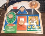 Melissa & Doug Jumbo Knob Wooden Puzzle, Learn Shapes New. Fixed Price $14.95.