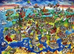 Anatolian European World 1500 Piece Jigsaw Puzzle By Maria Rabinky. Fixed Price $34.49.