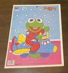 Vintage 1987 Muppet Babies Cartoon Kermit Frame-tray Puzzle 25 Pc Large. Fixed Price $6.00.
