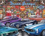 Springbok 1000 Piece Puzzle Dream Garage Classic Cars Vintage Signage 24X30. Fixed Price $28.09.