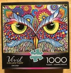 Buffalo Games Vivid Collection Owl Eyes 1000 Piece Puzzle Birds Multicolor. Fixed Price $12.00.