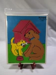 Vintage Playskool Tray 1985 Wooden Puzzle #186-03 Dogs Pieces Usa House. Fixed Price $10.00.