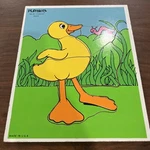Vintage 1970'S Playskool Wooden Frame Pc Puzzle Duck #186-05. Fixed Price $6.60.