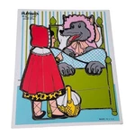 Vintage Playskool Wood Puzzle Kids Little Red Riding Hood 12PC. Fixed Price $21.21.
