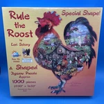 Sunsout Rooster Shaped Jigsaw Puzzle Rule The 1000 Pcs Lori Schory 2013. Fixed Price $15.00.