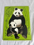 Vintage Wooden Puzzle Judy Intructo Panda Bear Cub 1990. Fixed Price $14.95.