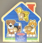 Melissa & Doug House Pets Jumbo Knob Wooden Puzzle Toddler Toy Sealed Easy Grasp. Fixed Price $11.00.