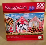 Traffic Puzzlebug 500 Pc New 2015 Fence Recycled Signs #3700 Lpf.. Fixed Price $13.99.