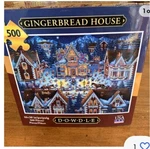 New Dowdle Folk Art Collectors Jigsaw Puzzle Gingerbread House 500 Pcs #00013. Fixed Price $13.99.