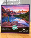 Buffalo Games Jigsaw Puzzle; Mountains On Fire By Chip Phillips; 750 Pcs. Fixed Price $12.50.
