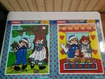 (2) 1987 Playskool Raggedy Ann & Andy Wooden Puzzles (1) 10 Pcs. 14 New. Fixed Price $9.99.