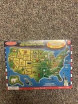 Melissa & Doug Deluxe Wooden Usa Map Sound Children's Puzzle New. Fixed Price $18.74.